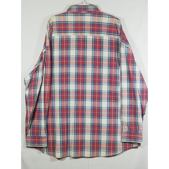 NWT VTG Apparel Workshop Indigo XXL Red Blue Plaid Button Down Shirt Long Sleeve - Picture 4 of 10